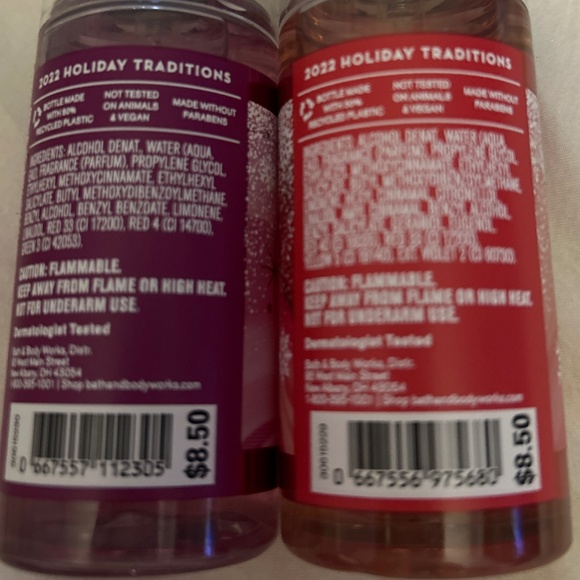 2pc Christmas body mists bath and body works - Picture 2 of 2